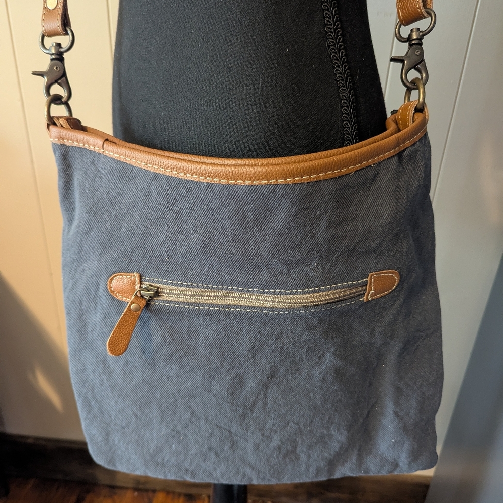 Brand New Grey, Beige and Brown Myra Messenger Bag - Picture 3 of 4